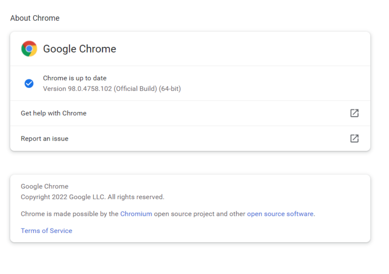 google chrome new update